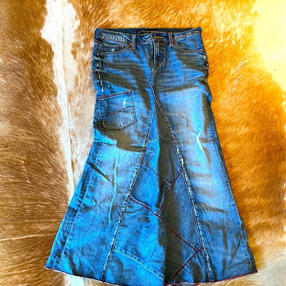 Lucky Brand boho denim skirt